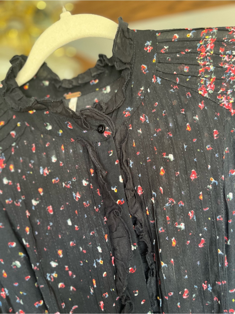 Free People Black Floral Maxi Dress - Picture 4 of 5